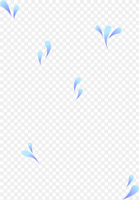 蓝色水滴漂浮
