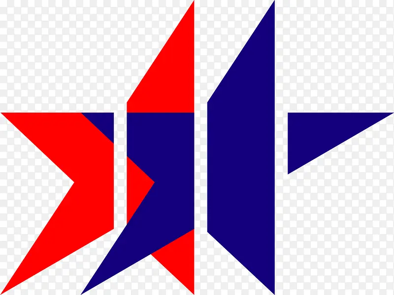 红蓝五角星logo