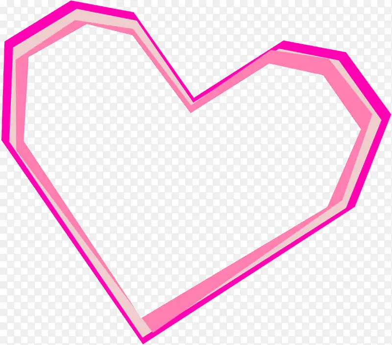 粉色卡通手绘爱心形状