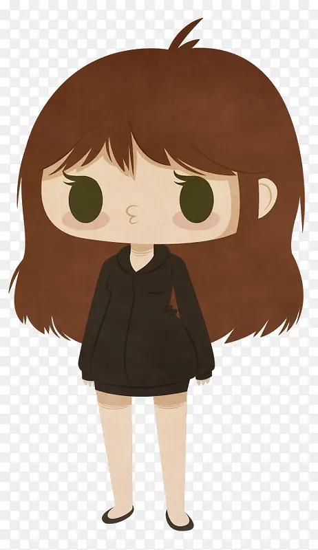 嘟嘟嘴的女孩