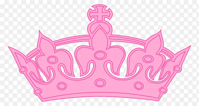 粉色手绘皇冠