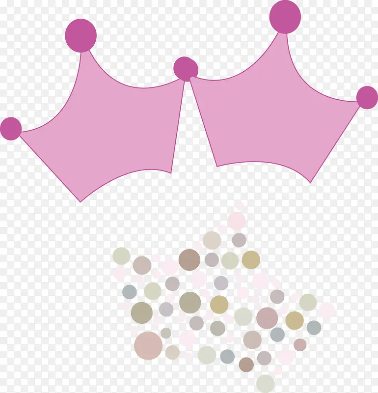 粉紫卡通皇冠图案