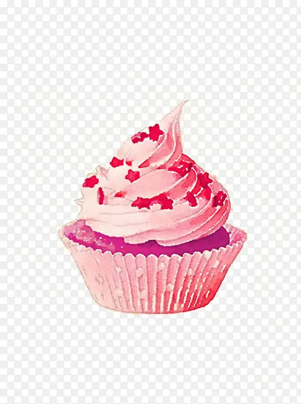 手绘粉色奶油蛋糕