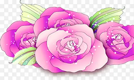 粉色卡通玫瑰