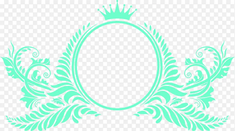 绿色皇冠婚礼logo素材图片