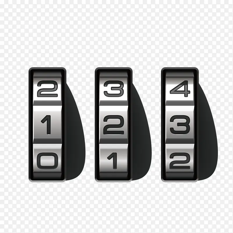 矢量金属和数字