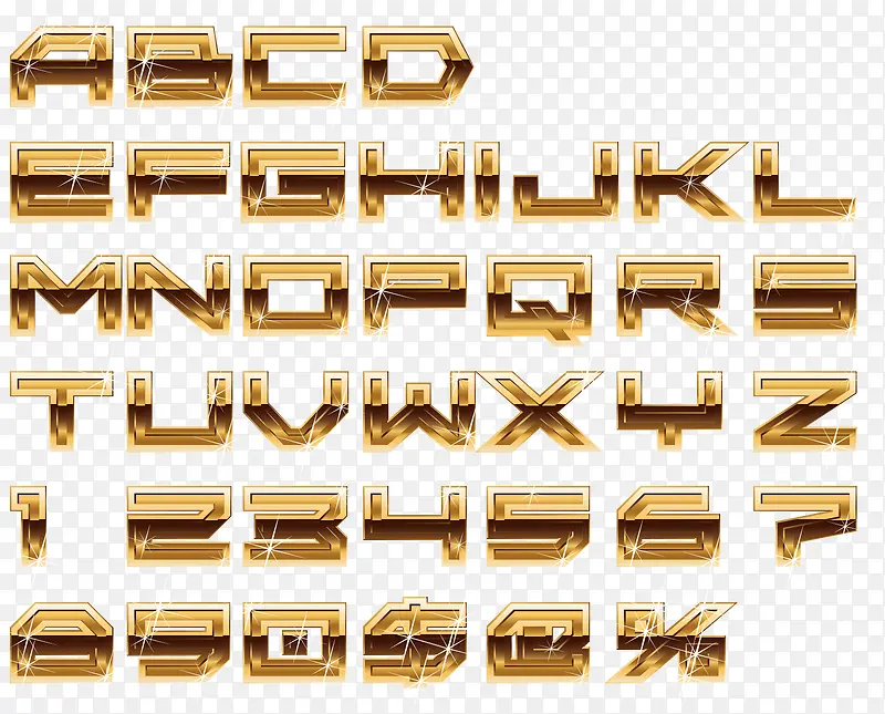 金属字母 数字字母