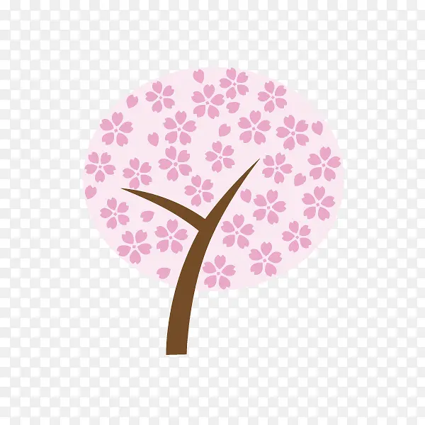 粉色樱花树