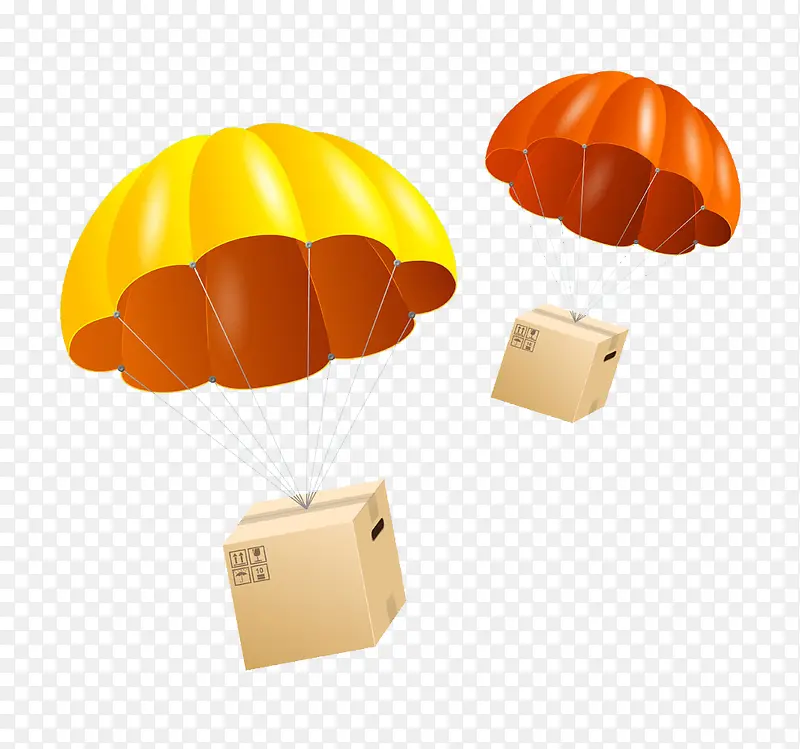 降落伞和箱子