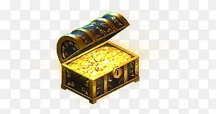 金币宝箱蓝色箱子