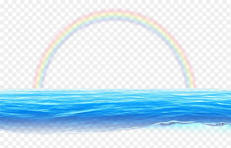 大海海水和彩虹