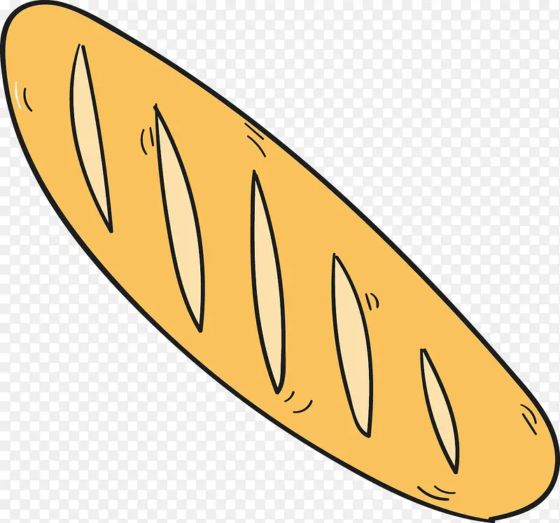 黄色的手绘面包