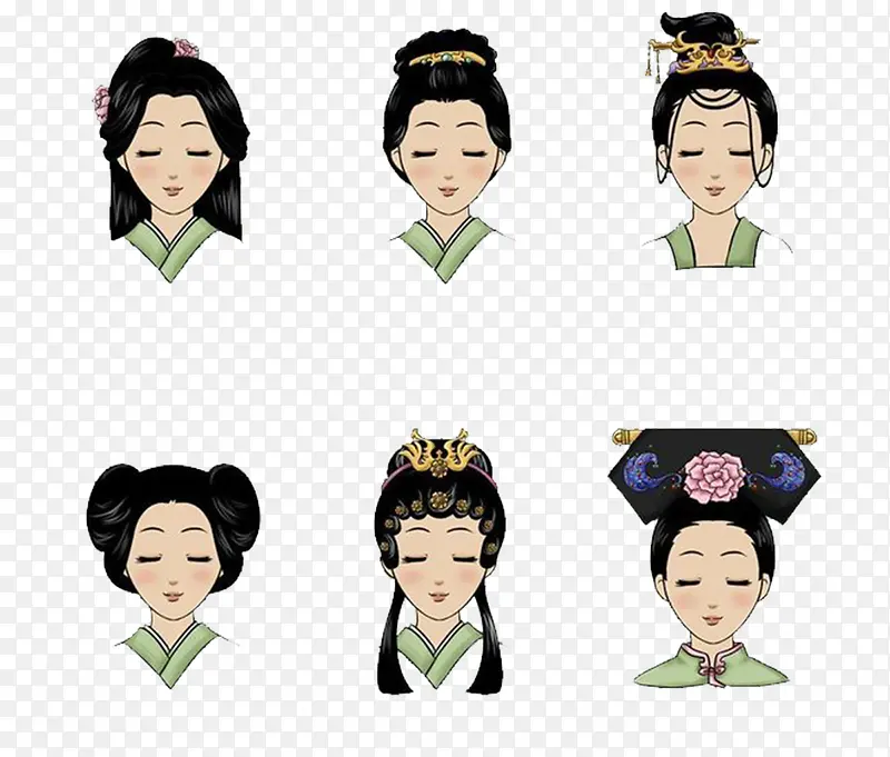 中国古代女性发髻PNG图片素材下载_图片编号10273323-PNG素材网