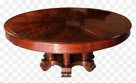 棕色木头圆桌