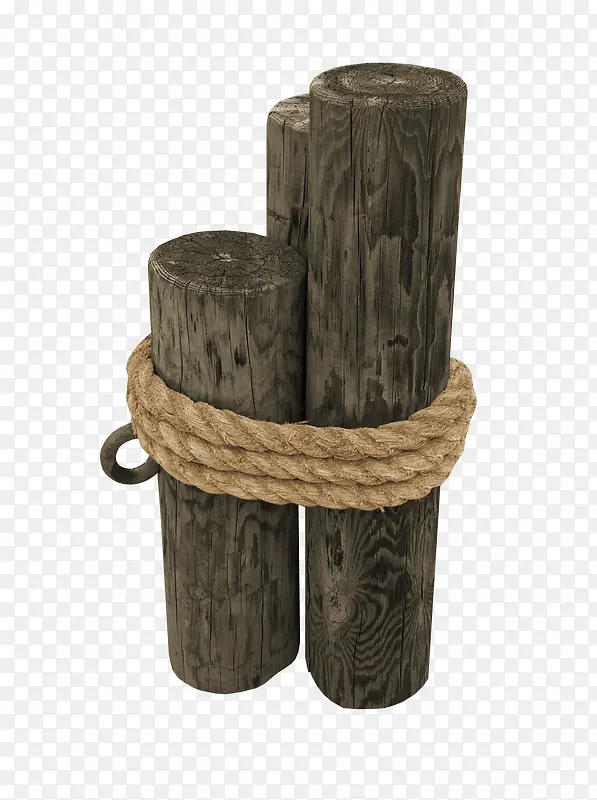木桩绳子