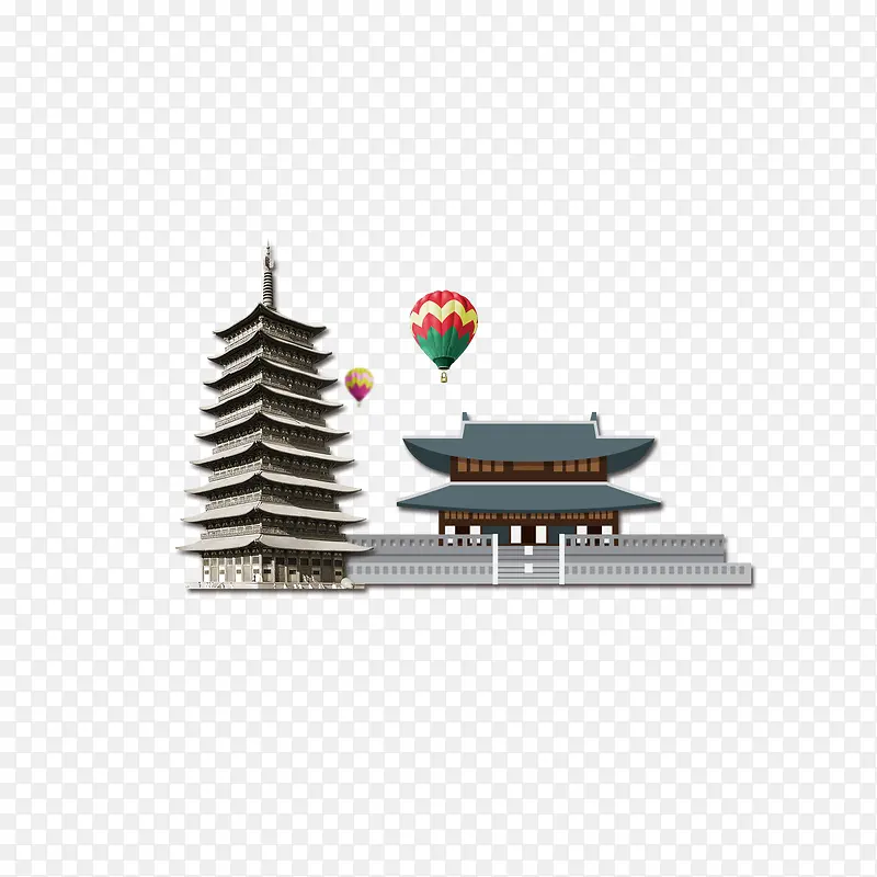 红色国风海报装饰