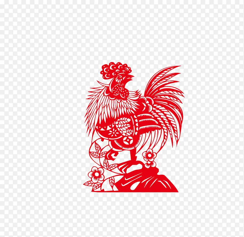 鸡年剪纸