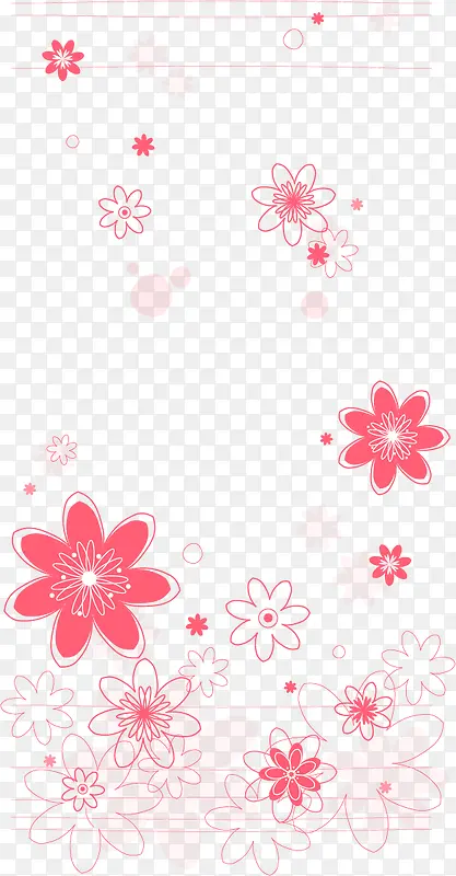韩国时尚花纹装饰红色花
