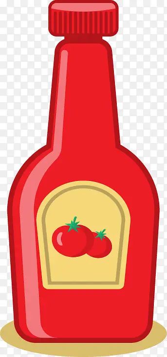 矢量番茄酱瓶插图