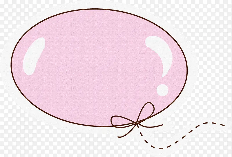 粉色圆形对话框促销标签
