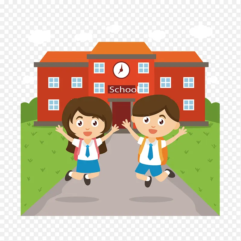 学校矢量免抠素材