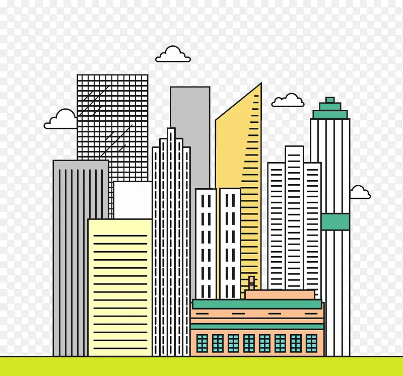 创意线条都市大厦