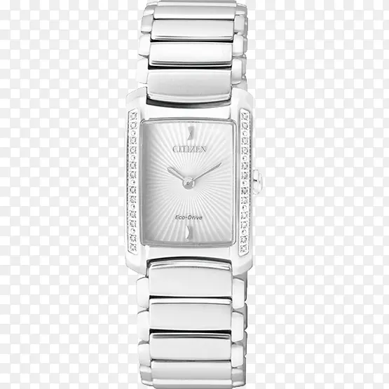 西铁城女表腕表银白色手表
