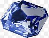 蓝色晶莹宝石钻石