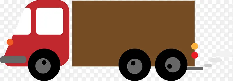 棕色卡通卡车
