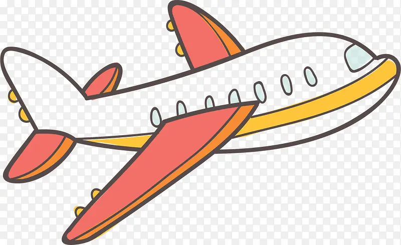 卡通彩色旅游飞机