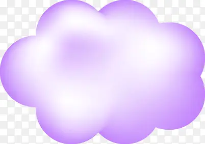 可爱卡通紫色白云