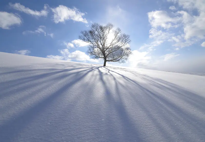 蓝天雪景高清壁纸