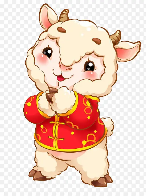 春节拜年卡通动物羊