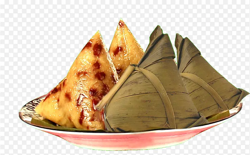 手绘红枣粽子美食