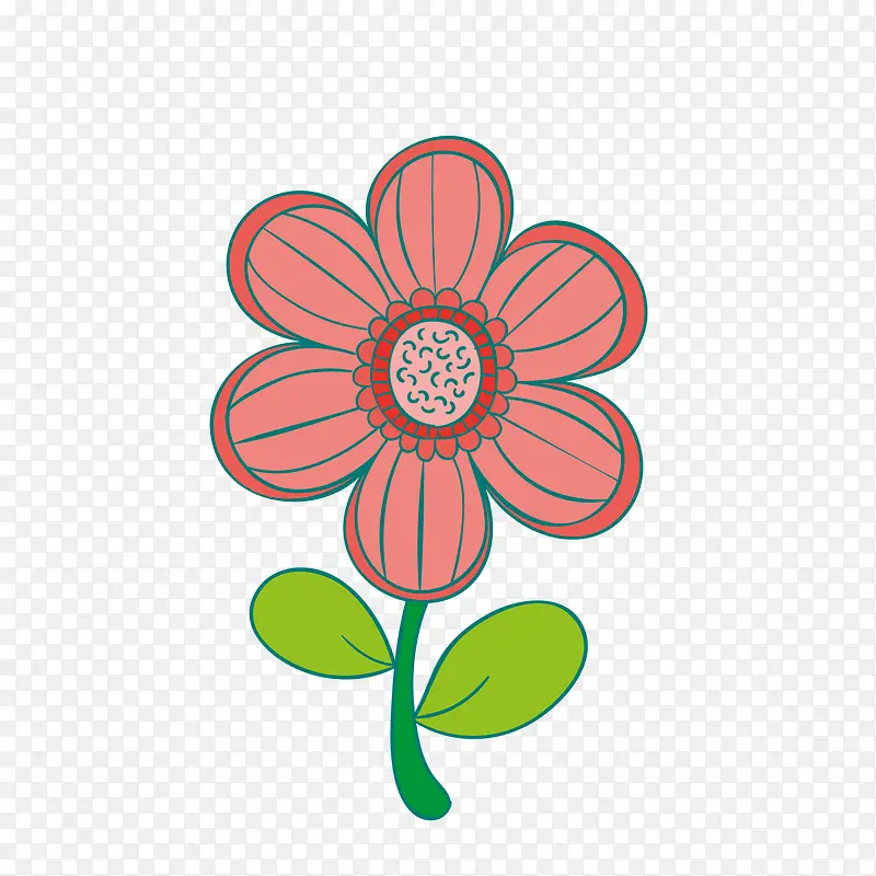 卡通花朵矢量图下载