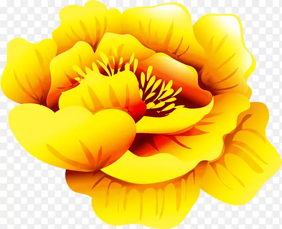 黄色海报七夕设计花朵