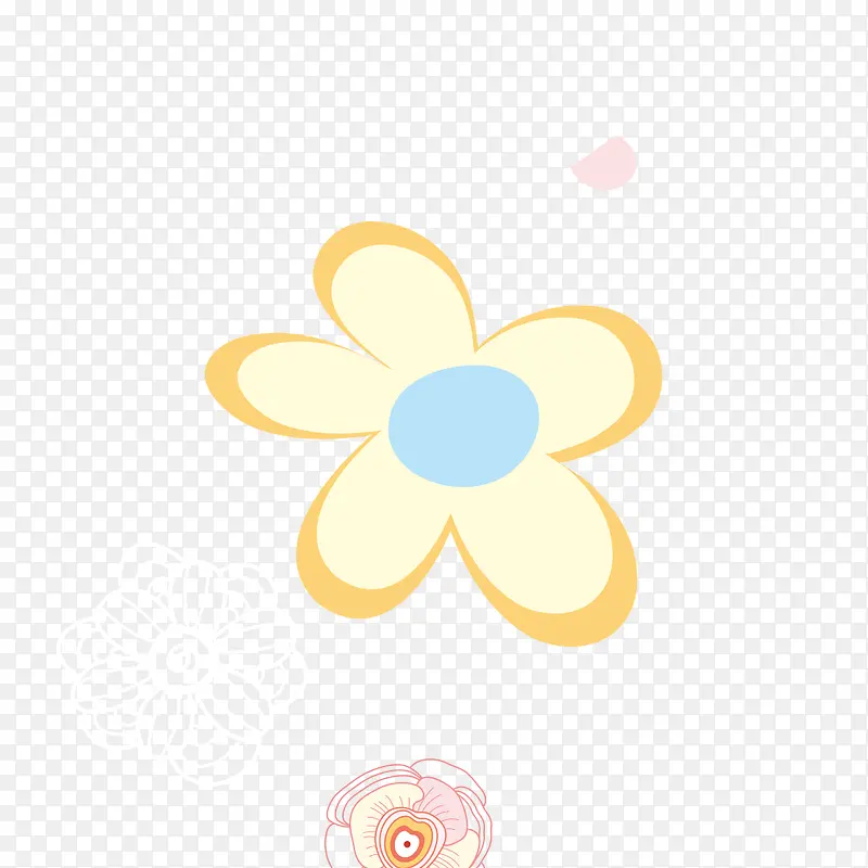 黄色扁平花朵