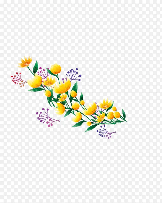 黄色花朵小花