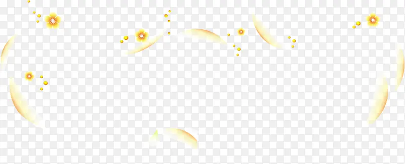 创意手绘渐变效果黄色的小花朵