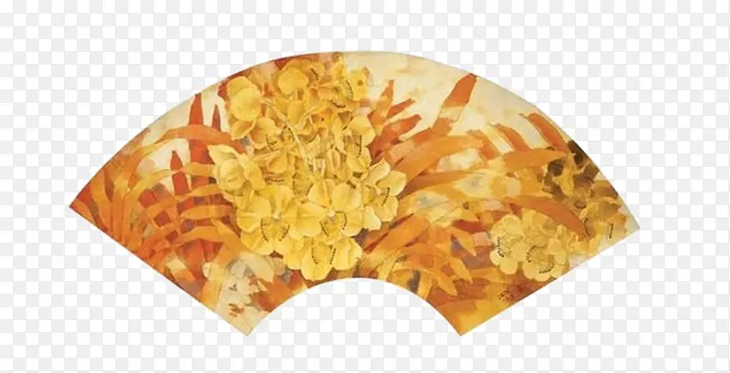 黄色扇面