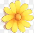 黄色卡通花朵花瓣装饰