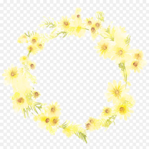 黄色花朵圆形