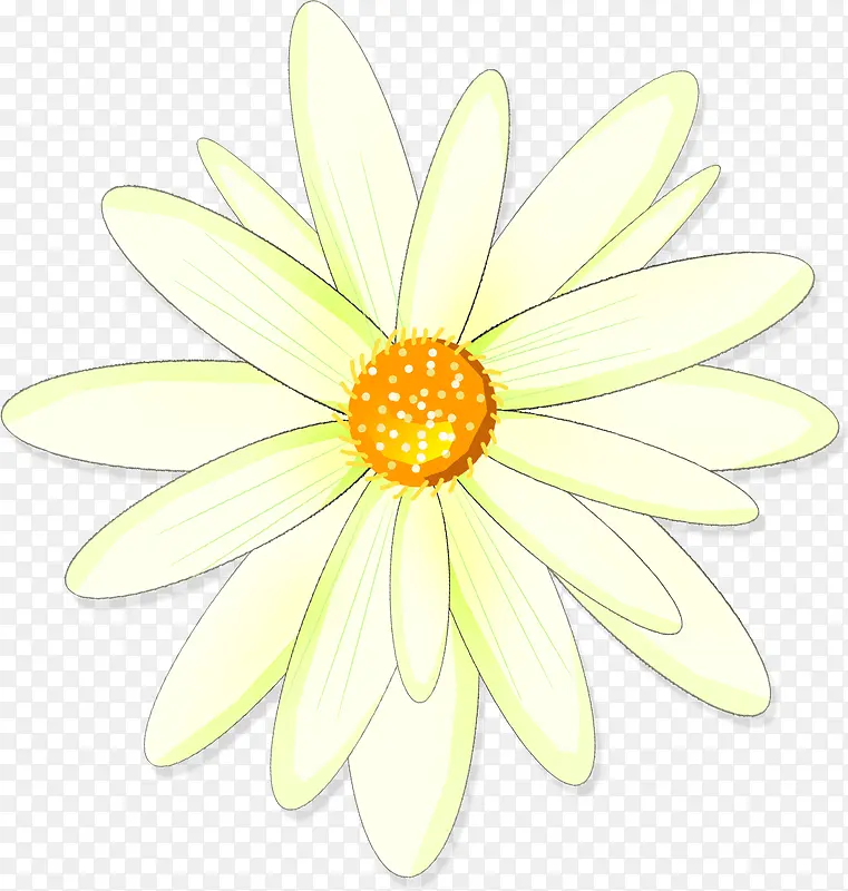 春天清明手绘黄色花朵花瓣装饰