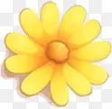 黄色卡通可爱花朵美景