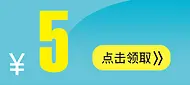 优惠券 5元 蓝色