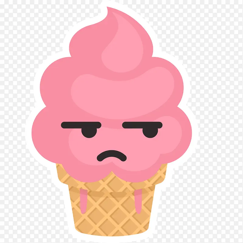 卡通冰淇淋表情
