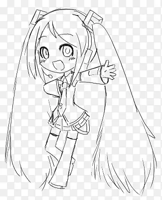 线描人物手绘