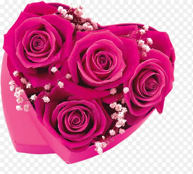 粉色玫瑰爱心情人节广告素材