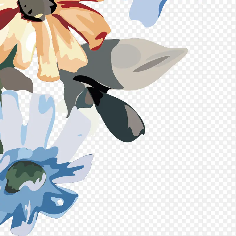 手绘花朵 装饰花 花 唯美 花瓣