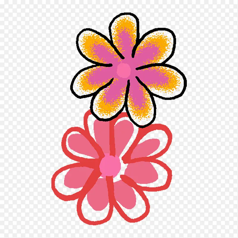 彩色花卉花瓣背景装饰图案